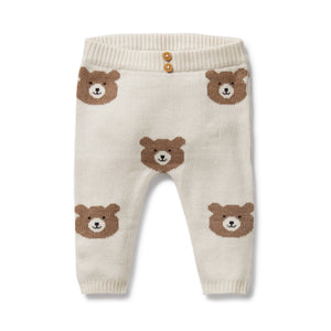 WILSON & FRENCHY - Beary Cute Organic Knitted Jacquard Legging