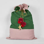 Load image into Gallery viewer, Green and Pink Reversible Sack
