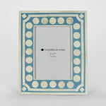 Load image into Gallery viewer, Florabelle - Zena Bone Inlay Photo Frame Light Blue 5x7
