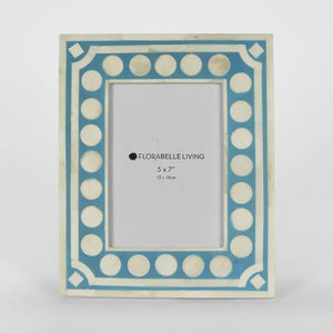 Florabelle - Zena Bone Inlay Photo Frame Light Blue 5x7