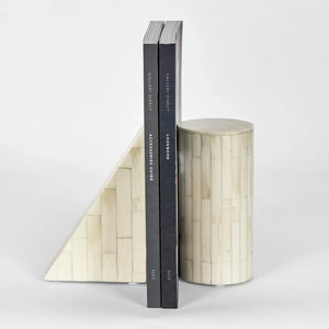 Florabelle - Lyra Bone Inlay Bookends White