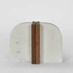 Load image into Gallery viewer, Florabelle - Shira Marble Bookends White
