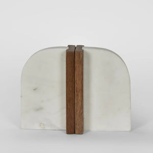 Florabelle - Shira Marble Bookends White