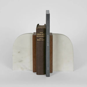 Florabelle - Shira Marble Bookends White