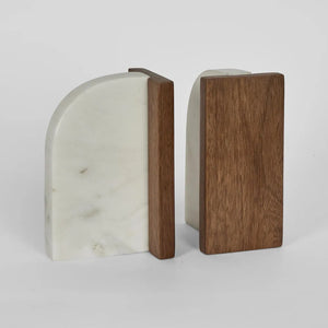 Florabelle - Shira Marble Bookends White