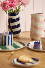 Load image into Gallery viewer, JONES &amp; CO - CABANA STRIPE PLATE PINK
