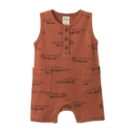 Load image into Gallery viewer, Nature Baby - Camper Suit Crocodile Print
