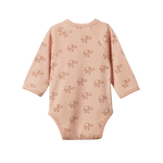 Load image into Gallery viewer, Nature Baby - Kimono body suit l/s Elephant rose dust print
