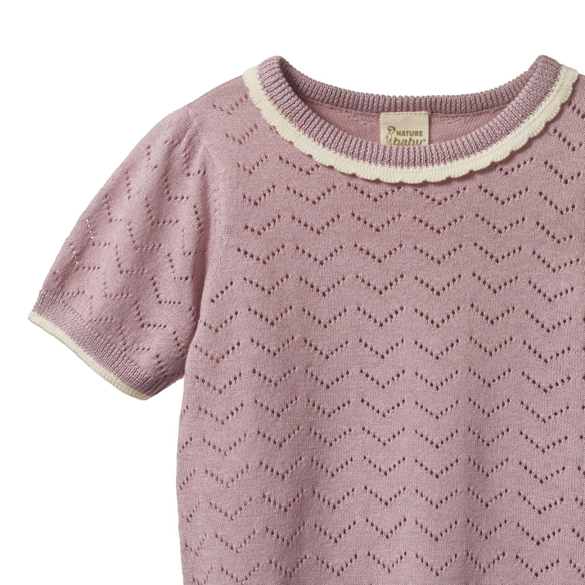 NATURE BABY - MAEVE TEE - Lilac Pointelle