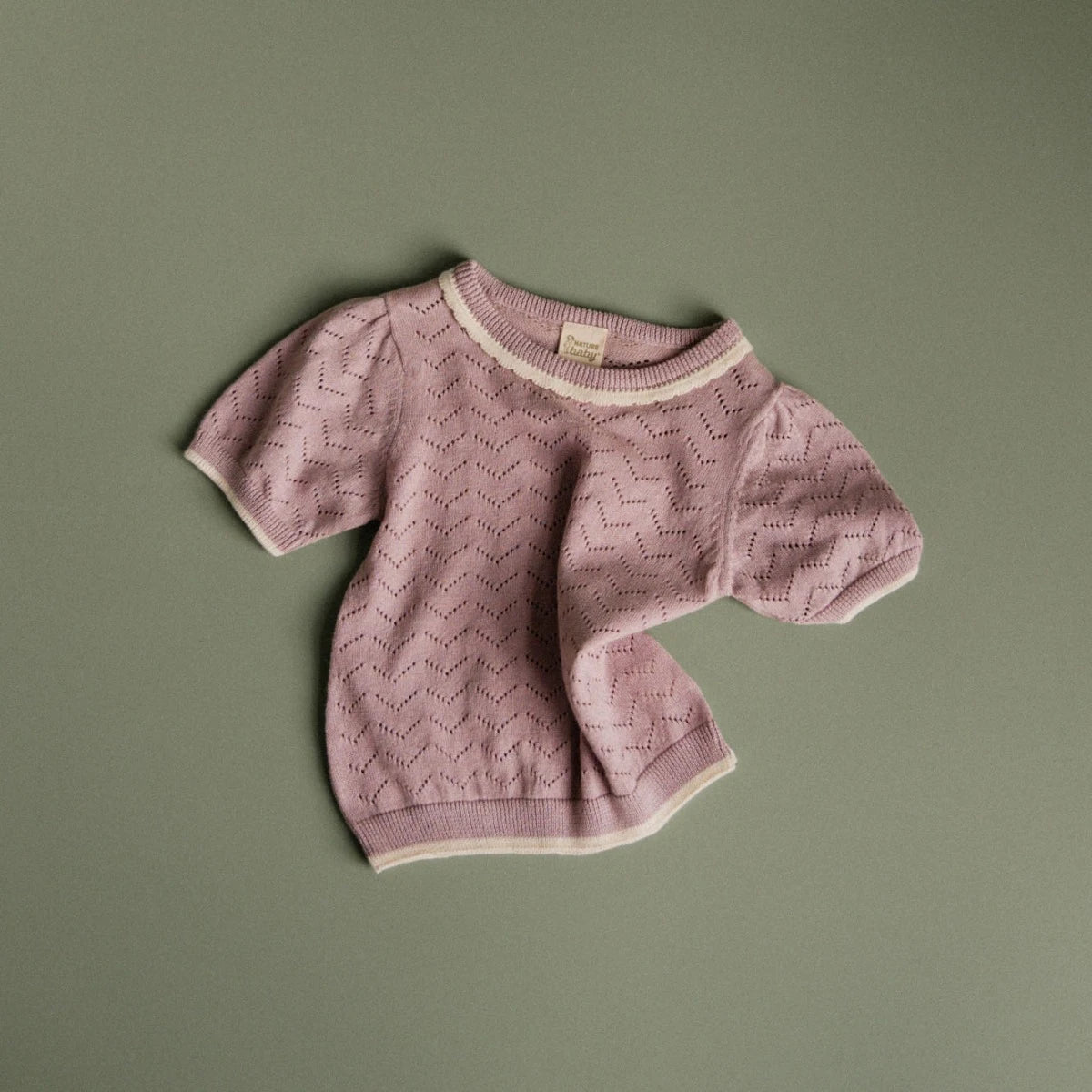 NATURE BABY - MAEVE TEE - Lilac Pointelle