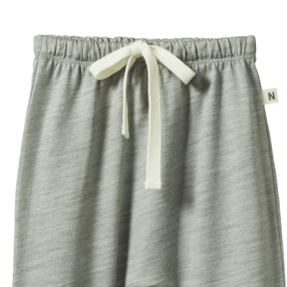 NATURE BABY - Merino Essential Drawstring Pants - Light Grey Marl