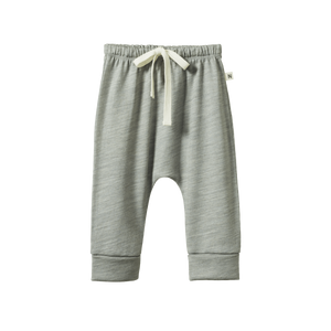 NATURE BABY - Merino Essential Drawstring Pants - Light Grey Marl