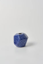 Load image into Gallery viewer, JONES &amp; CO - FACET VASE SMALL BLUE SPOT
