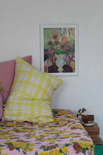 Load image into Gallery viewer, LAZYBONES Rainbow Floral Pink pillowcase set *organic cotton
