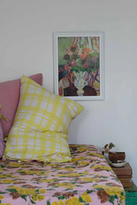 LAZYBONES Rainbow Floral Pink pillowcase set *organic cotton