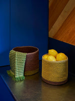 Load image into Gallery viewer, Citta Pinto Storage Basket Ochre/Mulit Small
