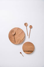 Load image into Gallery viewer, Asili x Citta Salad Servers S/2 Olive Wood 28.5cmh
