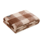 Load image into Gallery viewer, ST ALBANS - MOHAIR KNEE RUG MOCHA CHECK
