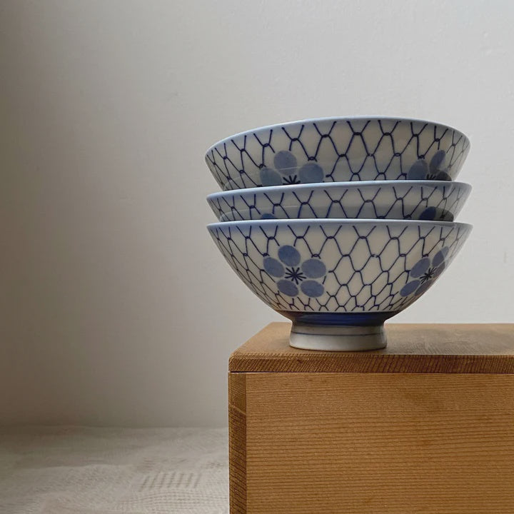 Vintage Japanese ceramic bowl | Geo Blossom