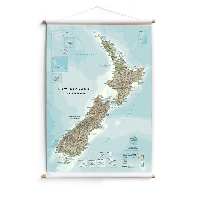 Telegram -  New Zealand Wall Map
