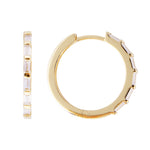 Load image into Gallery viewer, FAIRLEY - CRYSTAL BAGUETTE MAXI HOOPS
