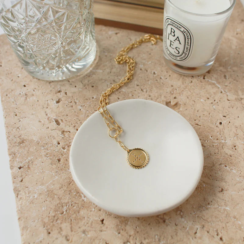 MURKANI - Halcyon Drop Necklace in 18KT Yellow  Gold Plate