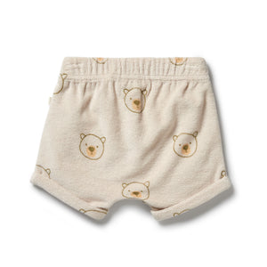 WILSON & FRENCHY Organic Terry Tie Front Short BEARY CUTE