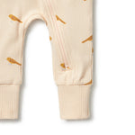 Load image into Gallery viewer, WILSON &amp; FRENCHY -  Organic Zipsuit with Feet - Birdy Floral
