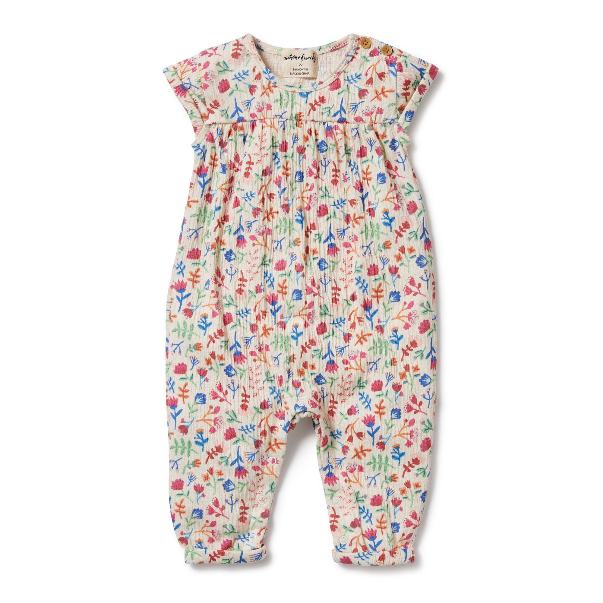 WILSON & FRENCHY Tropical Garden Crinkle Jumpsuit