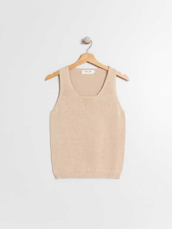 Indi & Cold Knitted Singlet Beige